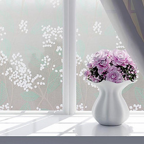 Mua 5m Giấy Dán Kính Họa Tiết lá vân xanh không cần keo - khổ 0.45m