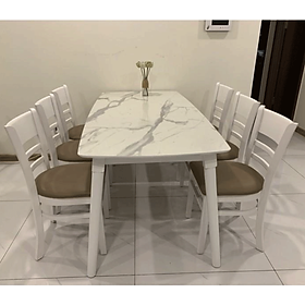 Mua Bộ bàn giả đá 1m6 + 6 ghế Cabin