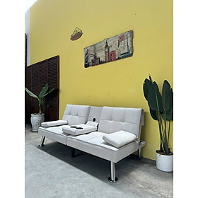 Mua Sofa bed  sofa ngã thành giường  sofa giường đa năng SM15CT Tundo tích hợp ổ điện USB tiện lợi giá rẻ