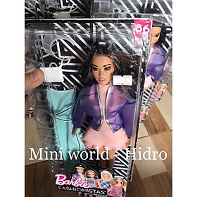 Set búp bê Barbie Fashionistas thời trang kèm váy túi