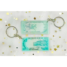 MÓC KHÓA HÌNH TIỀN XƯA - Tờ tiền 50 đồng hình con ngựa