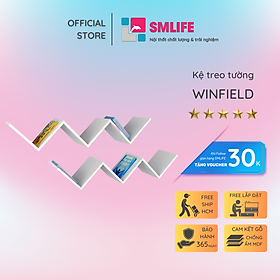 Kệ gỗ treo tường trang trí hiện đại SMLIFE Winfield | Gỗ MDF dày 17mm chống ẩm | D110xR20xC20cm