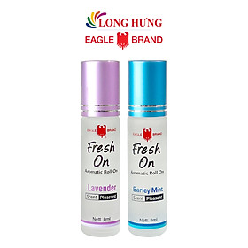 Combo Dầu lăn giảm căng thẳng Eagle Brand Fresh On Lavender + Barley Mint (8ml) - Hàng chính hãng
