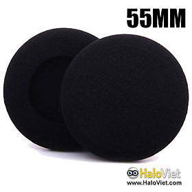 Mua Cặp mút bông bọc đệm tai nghe 50mm / 55mm cho tai nghe chụp tai / trùm đầu / Headphone / Over Ear -  Giúp êm tai  lọc âm & tăng bass