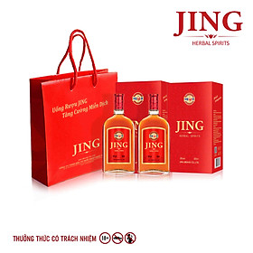 Combo 2 hộp rượu JING 35% Vol 520ml tặng 1 túi đựng