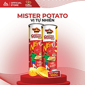 Bimbim khoai tây chiên dạng lát vị Tự Nhiên Mister Potato hộp có hình Neymar 100g An Gia Sweets & Snacks