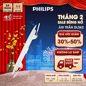 Bộ đèn Philips LED âm trần DL262 công suất (6W, 9W, 12W)