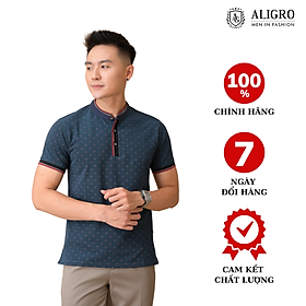 ÁO POLO CỔ TRỤ MÀU XANH ALGPLO36