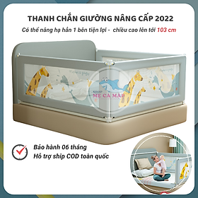 Thanh chặn giường nâng hạ 1 bên, thanh chắn giường cao 103cm có 3 màu