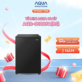 Tủ lạnh Aqua 90 lít AQR-D100FA(BS) - Freeship toàn quốc - Hàng chính hãng - Bảo hành 2 năm