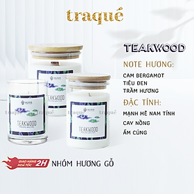 Nến thơm tinh dầu cao cấp không khói an toàn Candle Cup - TAEKWOOD - M - 200G CÓ NẮP