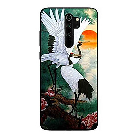 Ốp lưng in cho xiaomi redmi note 8 pro mẫu chim hạc - hàng chính hãng