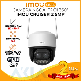 Camera Imou Cruiser Z 3K 5MP - Thu phóng 12x, Chống chịu thời tiết IP66, Phát hiện xe cộ, Đàm thoại 2 chiều - HÀNG CHÍNH HÃNG