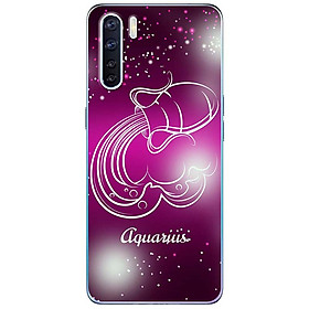 Ốp lưng dành cho Oppo A91 mẫu Cung hoàng đạo Aquarius (hồng)