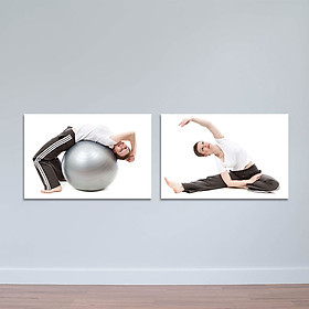 Mua Bộ 2 Tranh yoga nghệ thuật | Tranh trang trí đẹp W1959