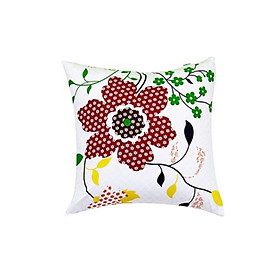 Gối tựa 40 x 40 cm cotton hoa Hometex- giao mẫu ngẫu nhiên