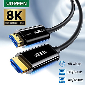 Cáp HDMI 2.1 sợi quang lõi đồng  hỗ trợ 8K/60Hz, 4K/120Hz chính hãng Ugreen hàng chính hãng