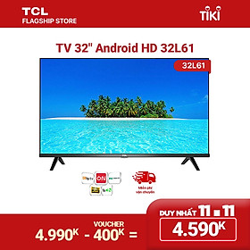 Smart TV TCL Android 8.0 32 inch HD wifi - 32L61 - HDR, Micro Dimming, Dolby, Chromecast, T-cast, AI+IN