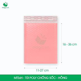 COMBO 25 TÚI GÓI HÀNG CHỐNG SỐC BỌC BÓNG KHÍ MÀU HỒNG PASTEL - NHIỀU SIZE