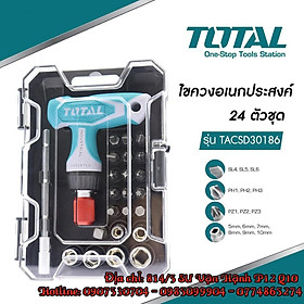 Mua BỘ TUA VÍT 24 CHI TIẾT TỰ ĐỘNG TOTAL TACSD30186  tua vít dụng cụ sửa chưa đa năng thép thép Chrome Vanadium