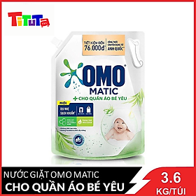 Nước Giặt OMO Matic Cho Quần Áo Bé Yêu 3.6kg