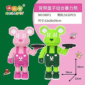 Đồ chơi lắp ghép Bearbrick 55cm tặng kèm búa có hộp cao cấp. Mô hình lắp ráp đáng yêu trang trí decor