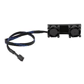 PCIE M.2 SSD 2280 3 Pin Kép Hoạt Động Làm Mát Quạt Tản Nhiệt Tản Nhiệt Vây Nhiệt-Đen
