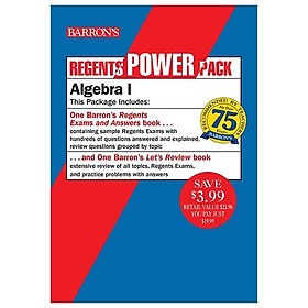 Sách ngoại văn: Regents Algebra I Power Pack: Let's Review Algebra I + Regents Exams and Answers: Algebra I (Barron's Regents NY) - Simon and Schuster