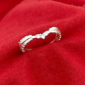 Nhẫn nữ vương miện Nguyệt Quế thiết kế đơn giản phong cách cá tính 100% chất liệu bạc thật không xi mạ trăng sức Bạc Quang Thản - QTBT75