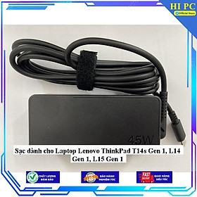 Sạc dành cho Laptop Lenovo ThinkPad T14s Gen 1 L14 Gen 1 L15 Gen 11 - Kèm Dây nguồn - Hàng Nhập Khẩu