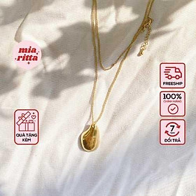 Set vòng cổ Hàn quốc DEMI-043 Set vòng cổ mặt kim loại mảnh giọt nước vintage Âu Mỹ