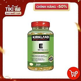 Thực Phẩm Chức năng Viên Uống Đẹp Da Kirkland Signature Vitamin E 400iu 500 Viên 
