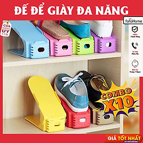 Combo 10 Đế Để Giày Dép Thông Minh Tiết Kiệm Diện Tích Giao Màu Ngẫu Nhiên