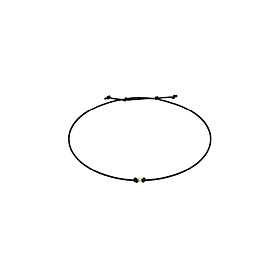Vòng Chỉ May Mắn Đính Bi Vàng 14K - MOON Jewelry - Đen - 1 Bead