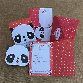 5 thiệp mời sinh nhật Cute panda