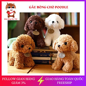 Gấu bông Chó Poodle lông xù nhồi bông cao cấp