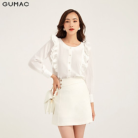 Chân váy nữ phối 3 nút GUMAC VB172