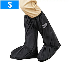 Giày ủng đi mưa chất liệu PVC chống thấm nước có dây kéo-Màu đen-Size N