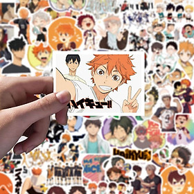 Set 60 Sticker Haikyuu ảnh decal hình dán ép lụa