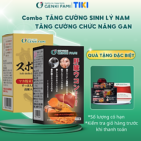 Combo Viên Uống Bổ Gan Kanzo Ukon, Tăng Cường Sinh Lý Nam Supomaca Genki Fami Nhật Bản