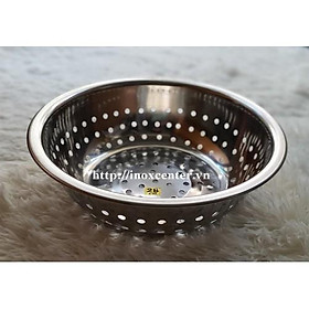 Mua Rổ inox 304 dày dặn  cao cấp (KT 18 -22 cm  dày 0.55 mm)  Đường kính lỗ: ø 7 mm