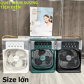 Mua Quạt phun sương để bàn nhỏ gọn MINI COOL FAN  tiện lợi  có 5 vòi phun sương quạt hơi nước kèm đèn led hẹn giờ cùng 3 chế độ phun sương Hàng chính hãng