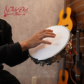 Mua Trống Lắc  Trống Gõ Tambourine Loại Tròn - Khuyết Chất Liệu Nhựa Xi Inox Cao Cấp