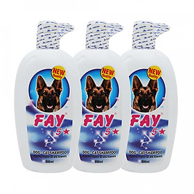 Dầu Tắm Sữa Tắm Diệt Ve Rận Bọ Chét Mượt Lông Khử Mùi Hôi Chó Mèo Fay 5 Sao 800ml