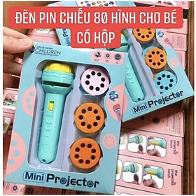 Đèn pin chiếu hình 3D cho bé 10 thẻ 80 hình chiếu ngộ nghĩnh