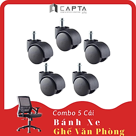 Combo bộ 5 bánh xe ghế xoay văn phòng nhựa cứng trượt tốt nhập khẩu TpHCM (Có bán lẻ) 