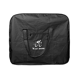 Túi lưu trữ bao xe đạp WEST BIKING gấp gọn dễ dàng gắn vào tay lái xe đạp Phù hợp cho 14/16/20/26 / 27,5 inch 700C-Màu đen-Size N