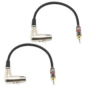 2x 3.5mm (1/8 Inch) TRS To XLR Male To Female Mono Microphone Audio Cable