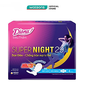 Băng Vệ Sinh Diana Super Night 29cm 4 Miếng