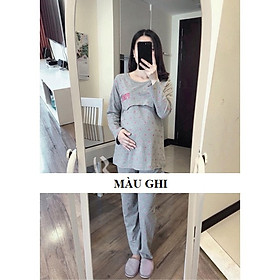Bộ Pink CHO MẸ BẦU trước và sau sinh chất cotton đẹp